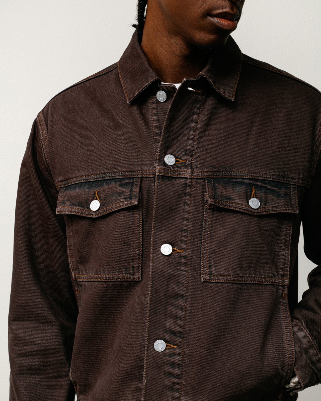 Lined Trucker Denim – Resin Wash Brown | Outerwear | Stüssy Japan