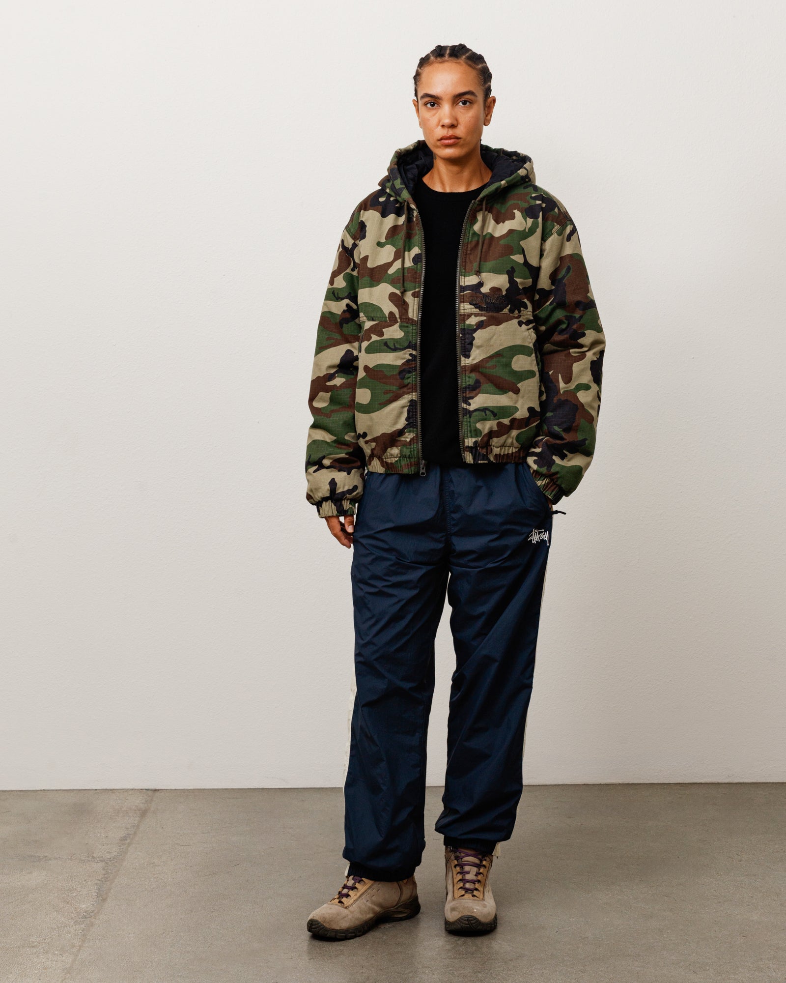 Work Jacket Ripstop Unisex Long Sleeve In Woodland Camo