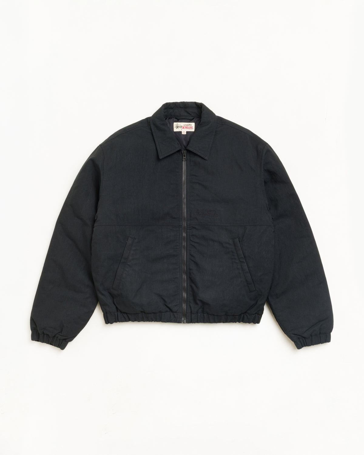 Nyco Collared Work Jacket Unisex Long Sleeve In Black