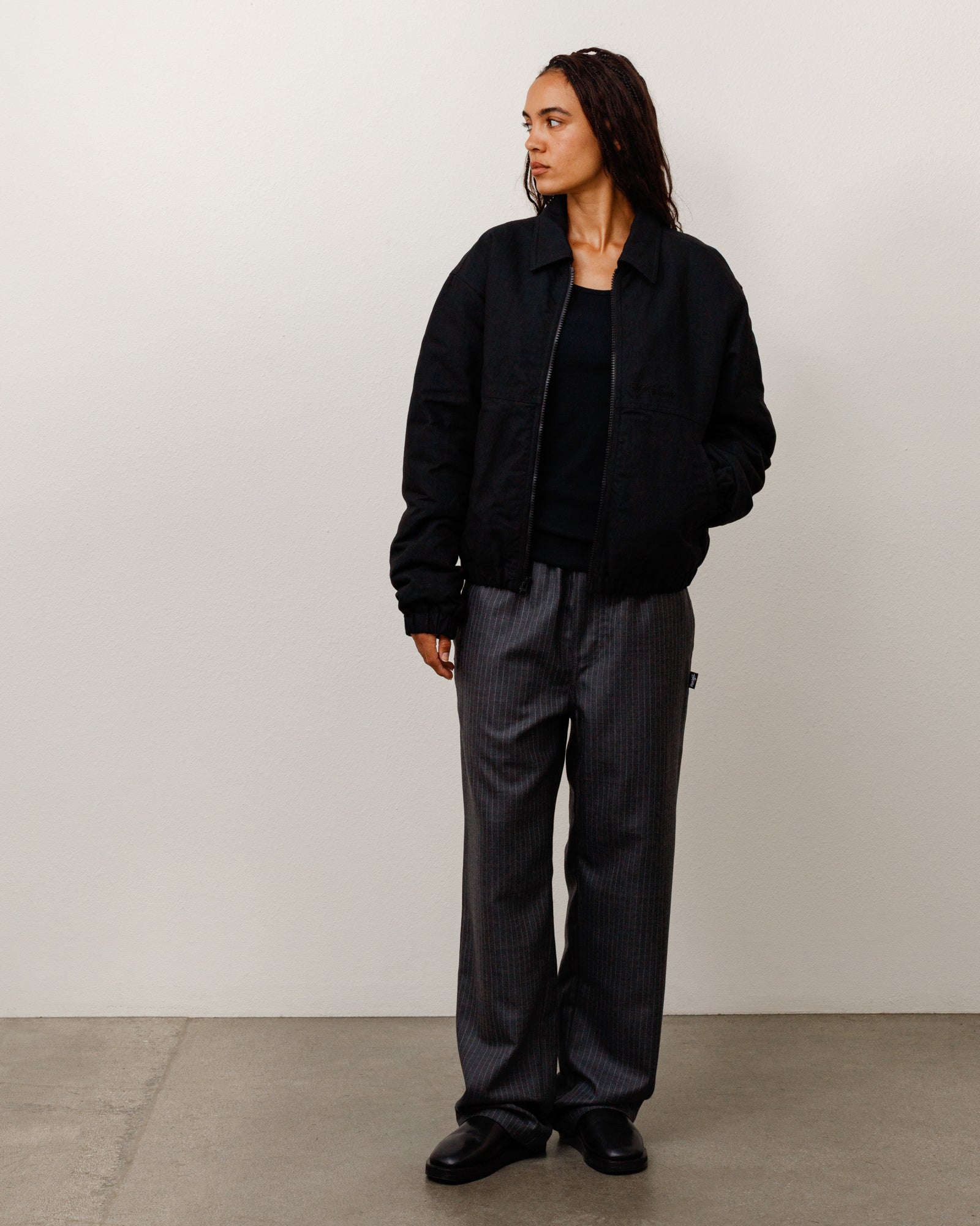Nyco Collared Work Jacket - Black | Outerwear | Stüssy Japan