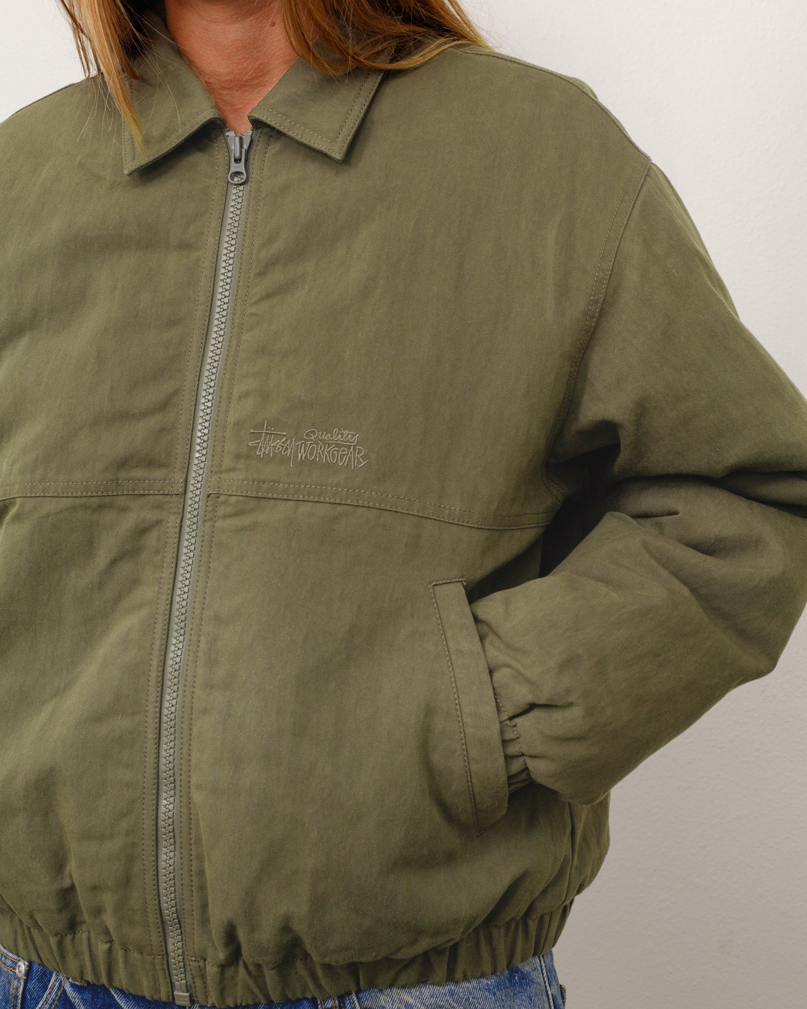 Nyco Collared Work Jacket - Green | Outerwear | Stüssy Japan
