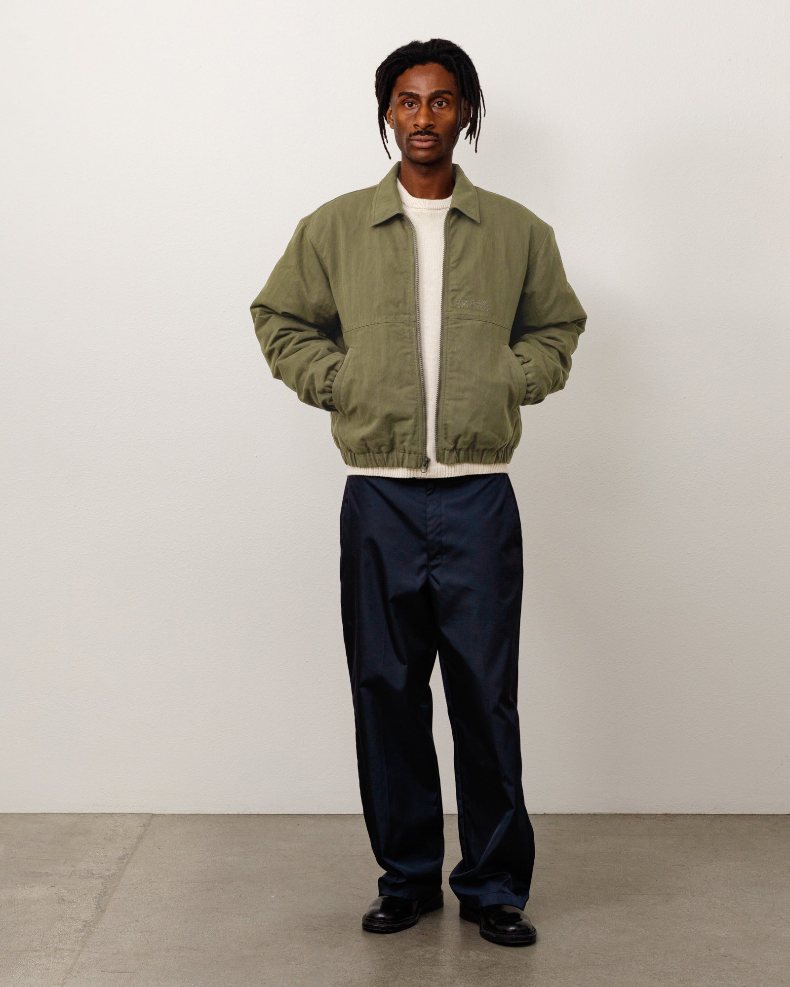 Nyco Collared Work Jacket - Green | Outerwear | Stüssy Japan