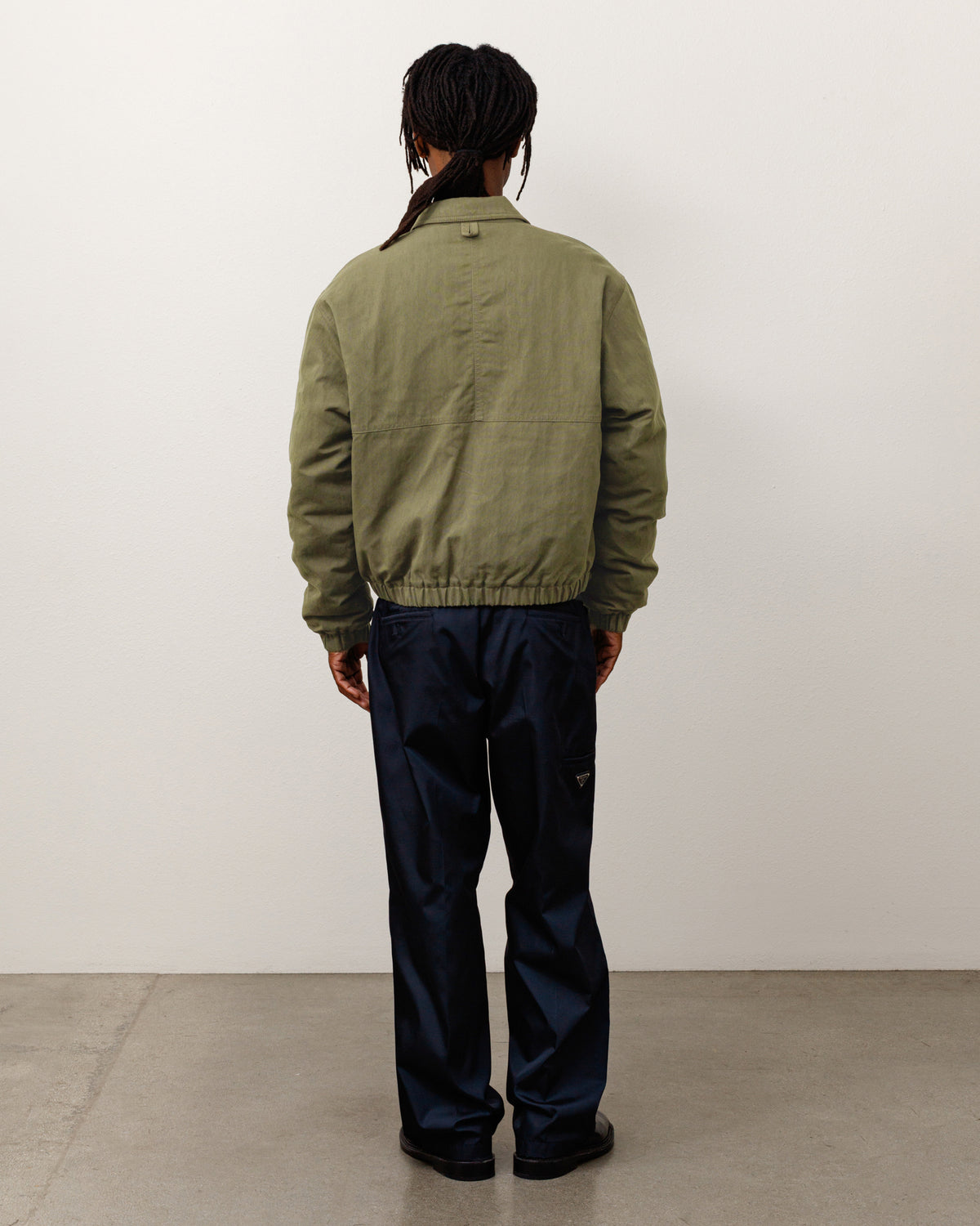 Nyco Collared Work Jacket Unisex Long Sleeve In Green