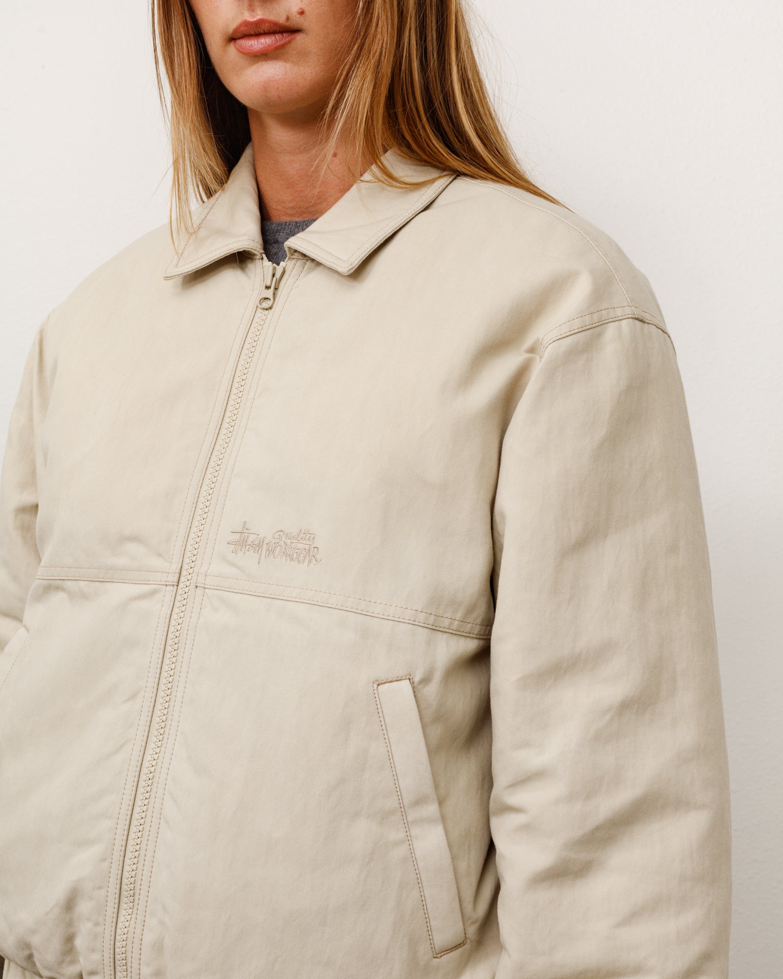 Nyco Collared Work Jacket - Sand | Outerwear | Stüssy Japan