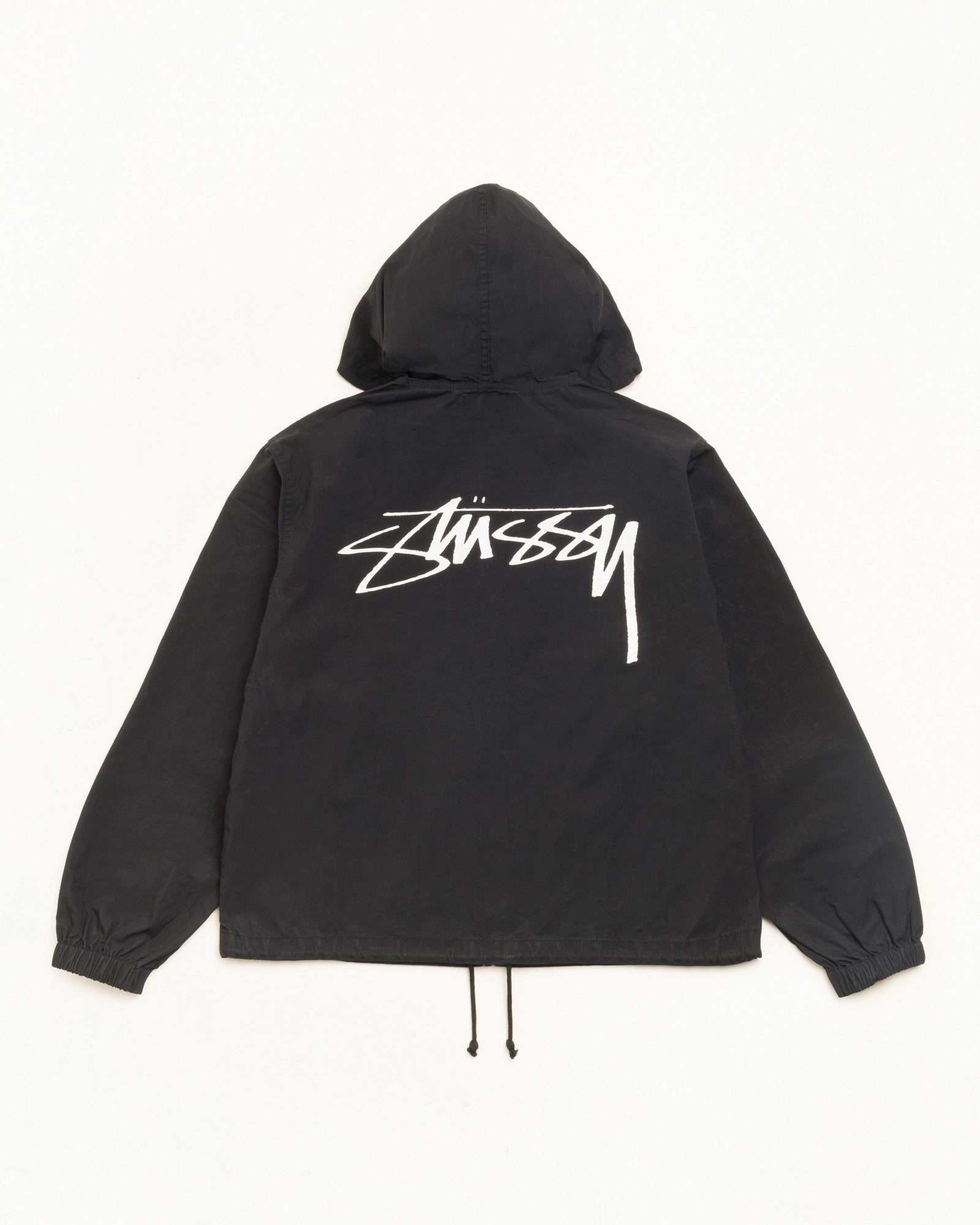 Waxed Cotton Beach Shell - Black | Outerwear | Stüssy Japan