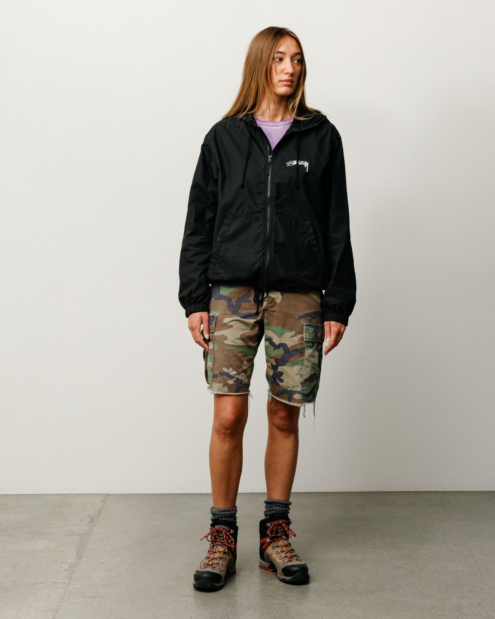 Waxed Cotton Beach Shell - Black | Outerwear | Stüssy Japan