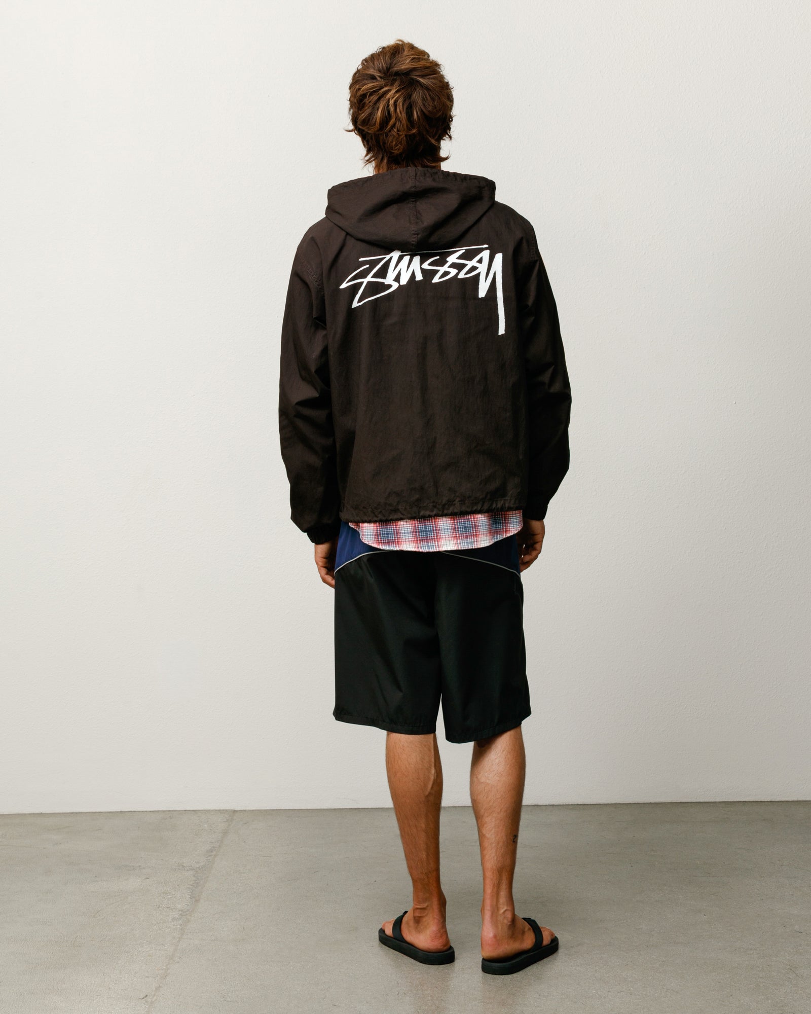 Waxed Cotton Beach Shell - Brown | Outerwear | Stüssy Japan