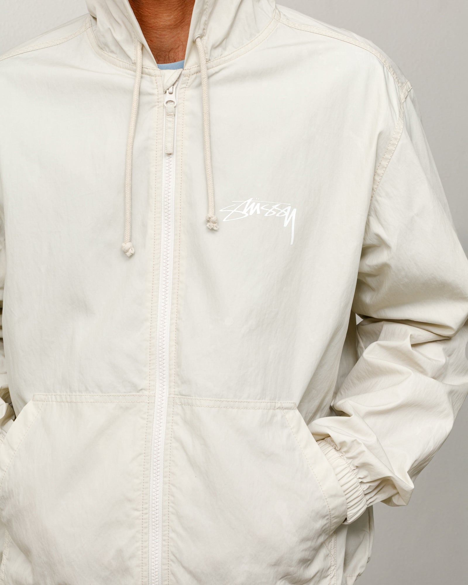 Waxed Cotton Beach Shell - Stone | Outerwear | Stüssy Japan
