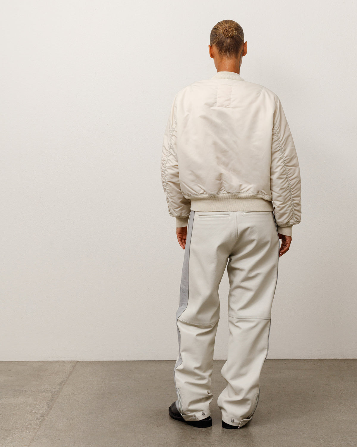 Ma-1 Bomber Unisex Long Sleeve In Bone