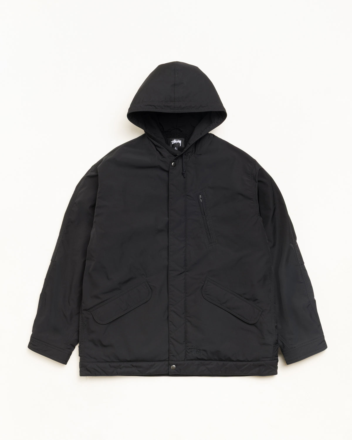 Flight Parka Unisex Long Sleeve In Black