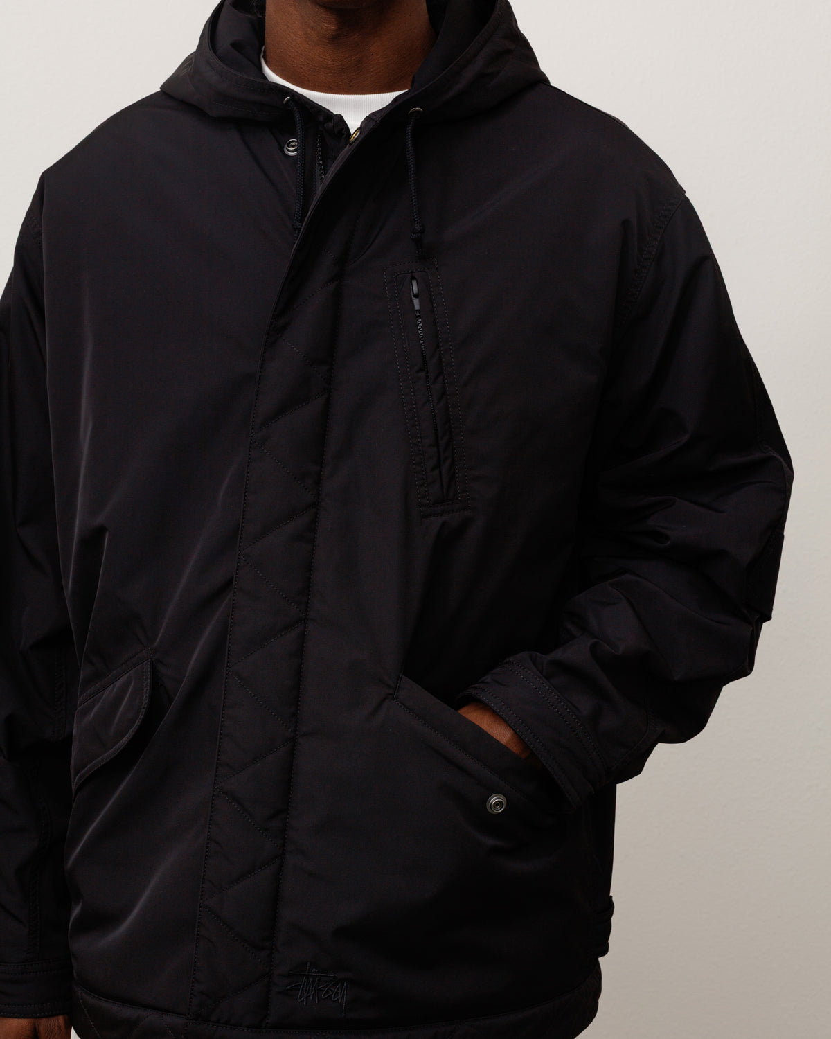 Flight Parka Unisex Long Sleeve In Black