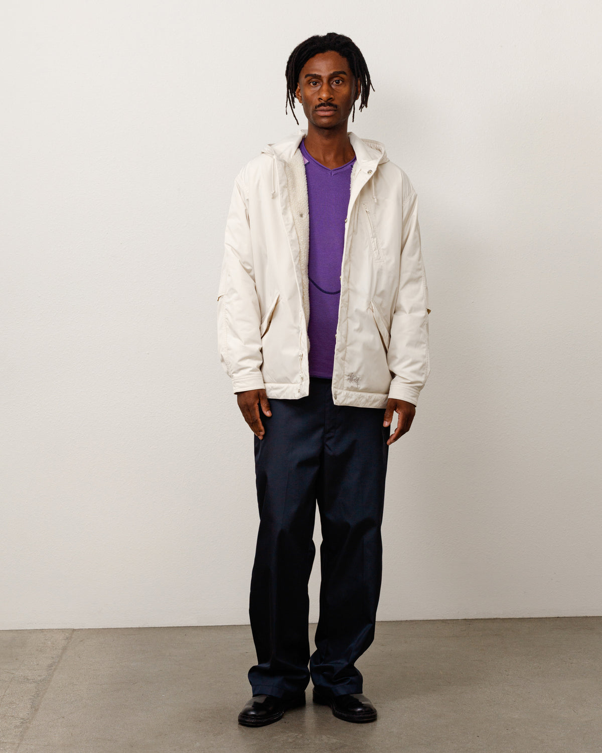 Flight Parka Unisex Long Sleeve In Bone