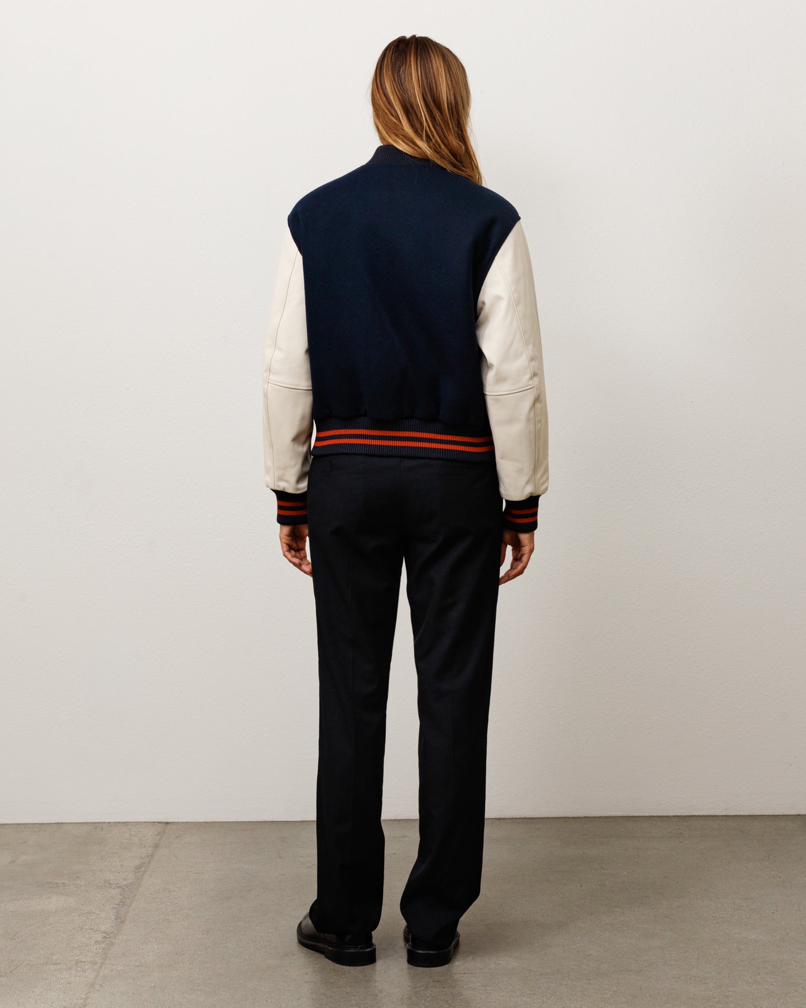 Wool Varsity Jacket - Navy | Outerwear | Stüssy Japan