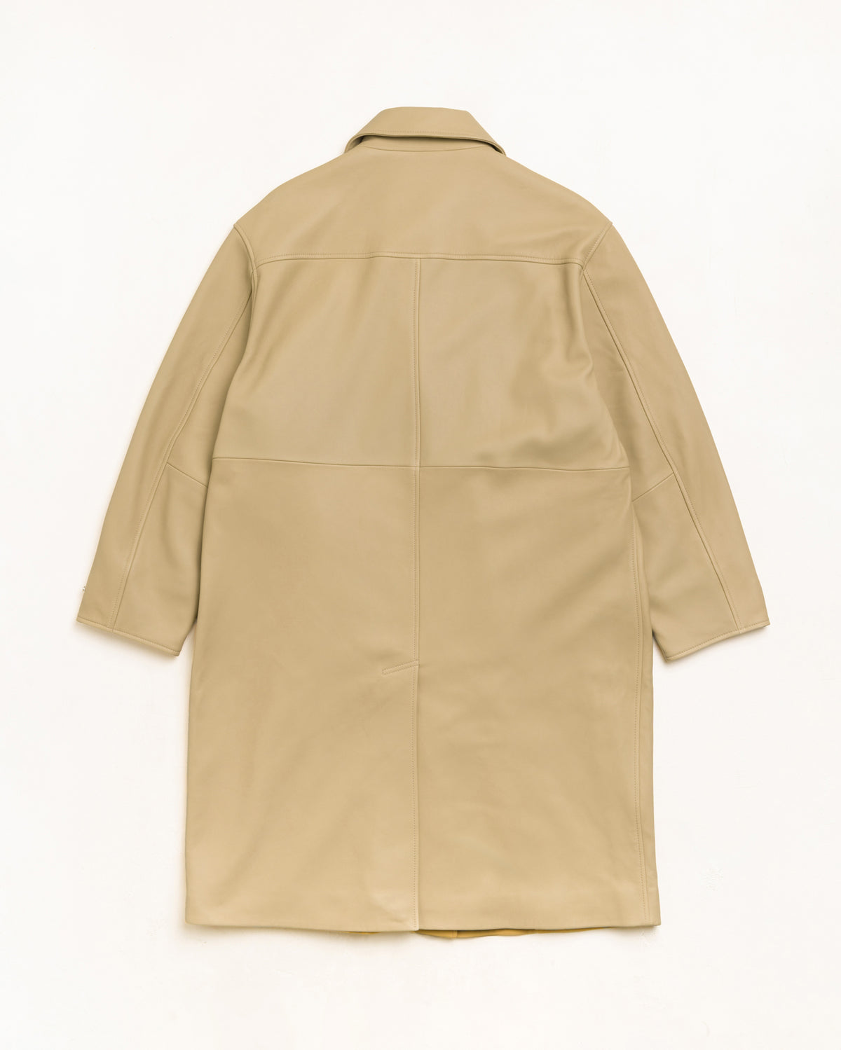 Leather Duster Unisex Long Sleeve In Sand