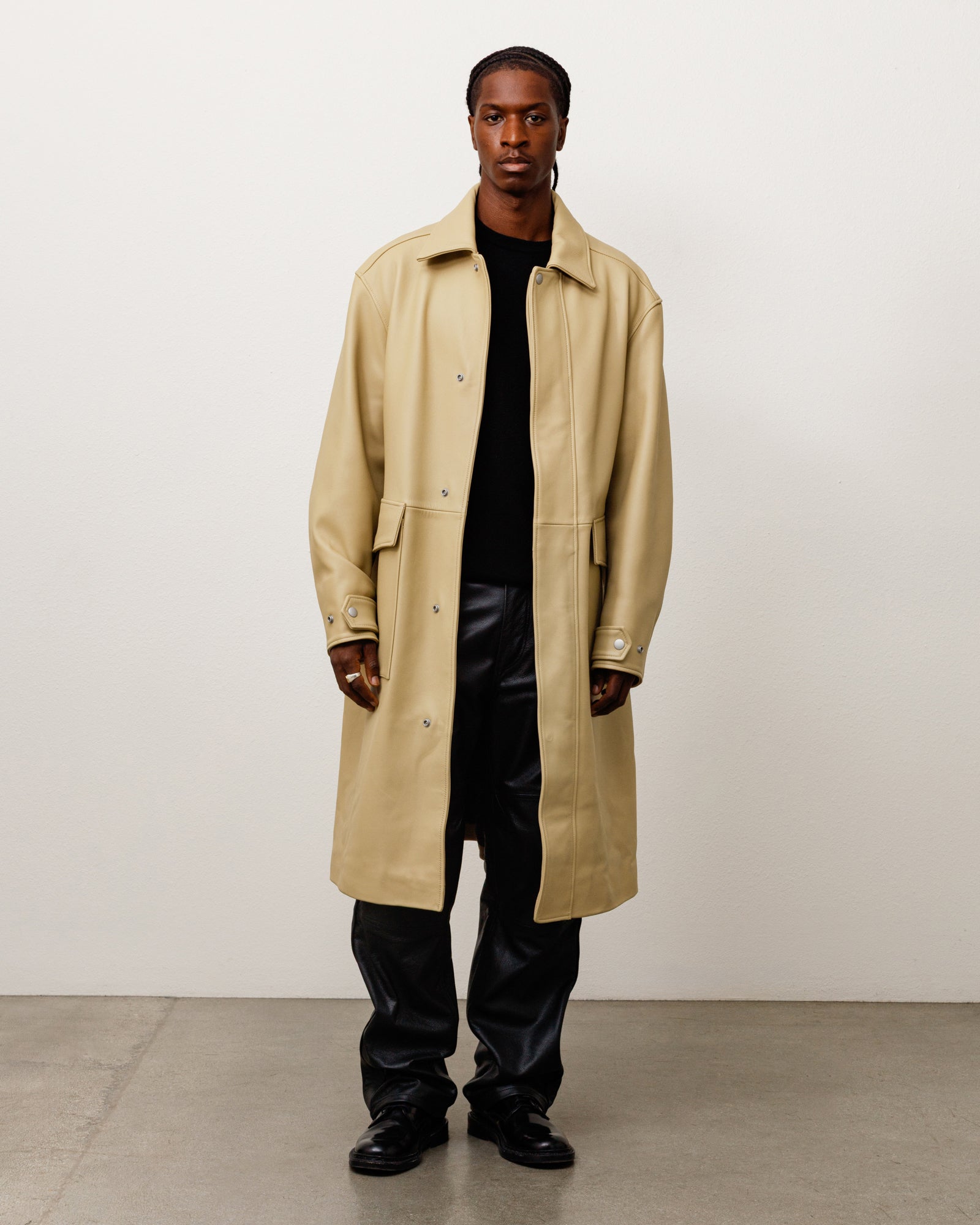 Leather Duster - Sand | Outerwear | Stüssy Japan