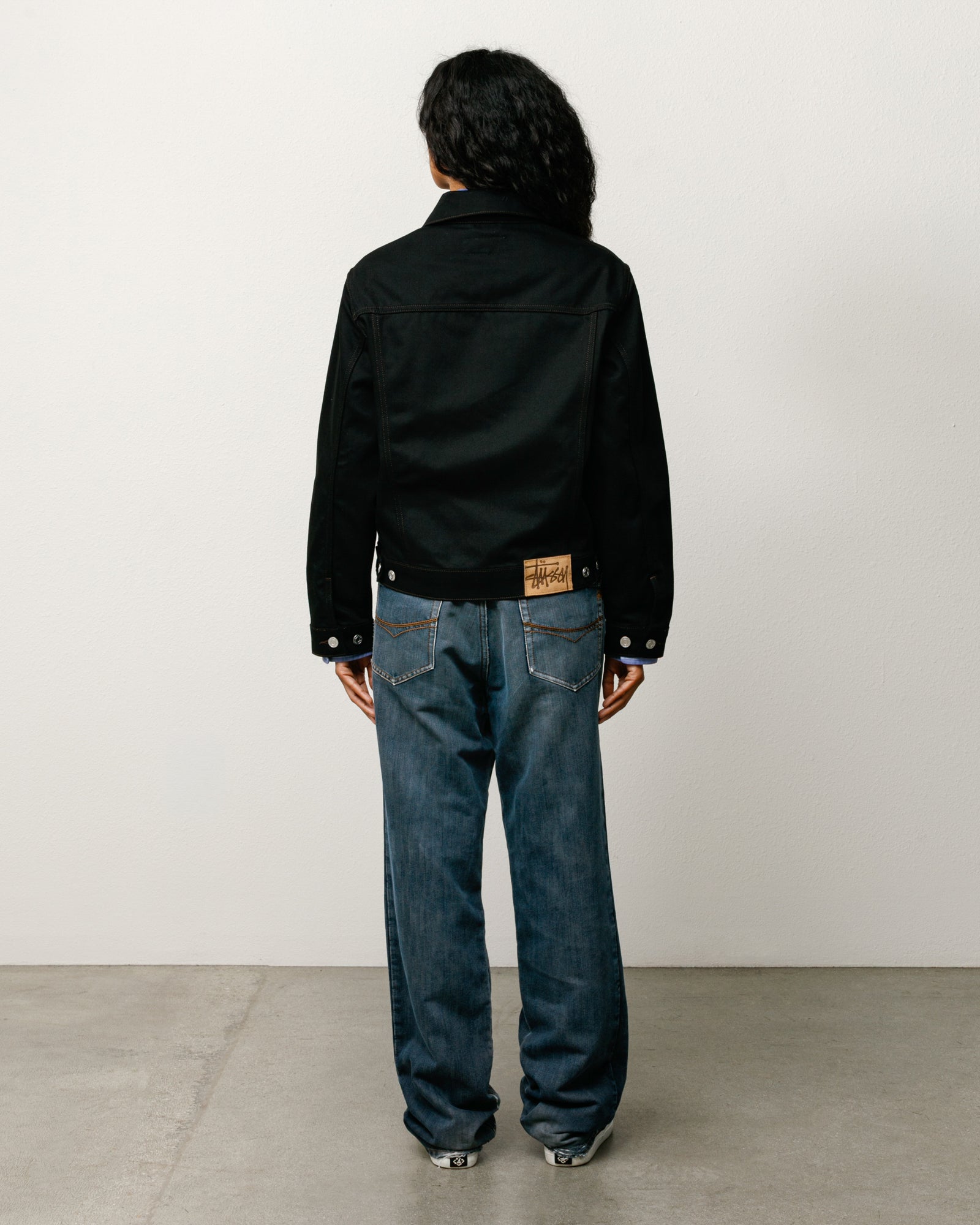 Denim Trucker Jacket - Raw Black Contrast Stitch | Outerwear