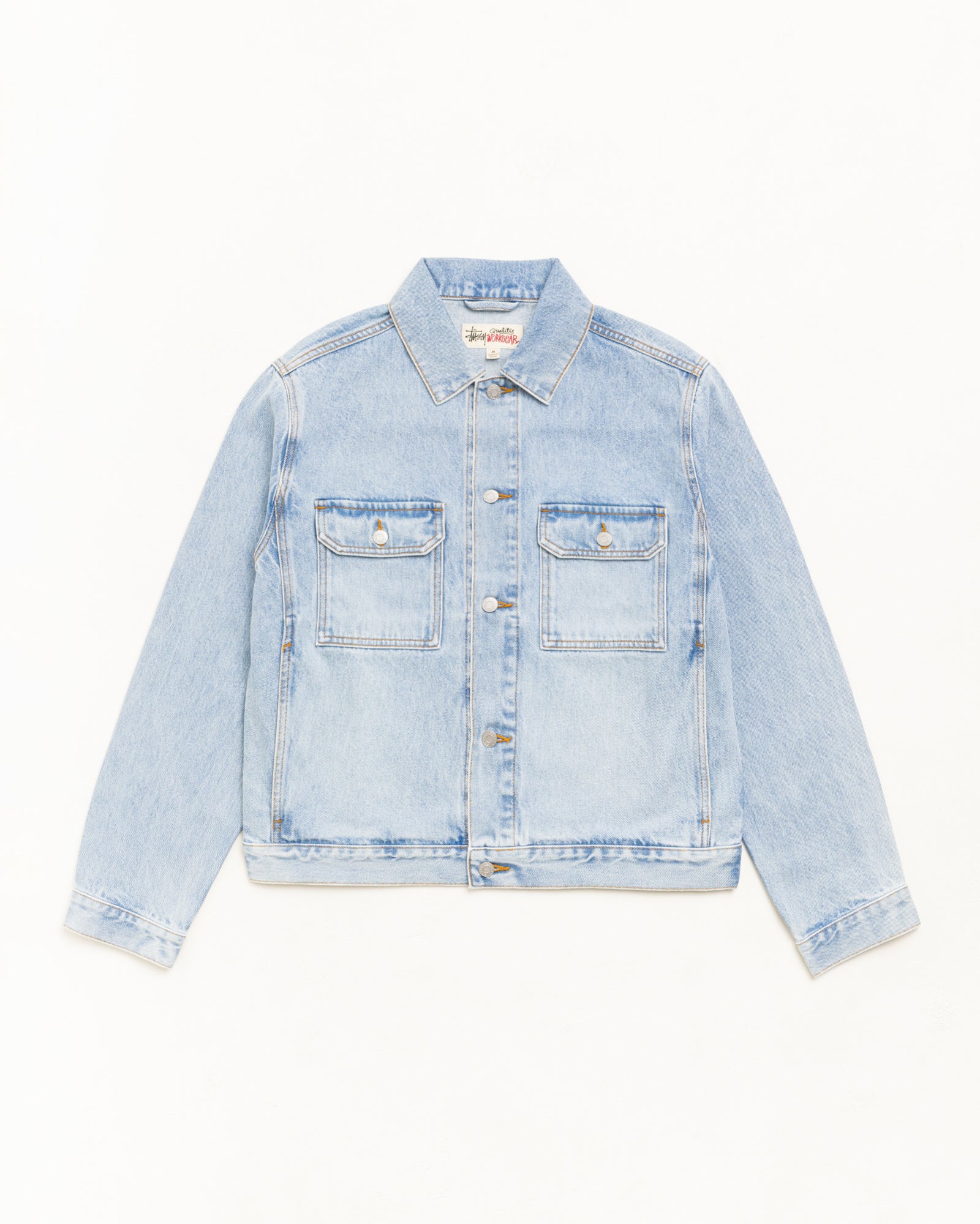 Denim Trucker Jacket - Light Wash Indigo | Outerwear | Stüssy Japan