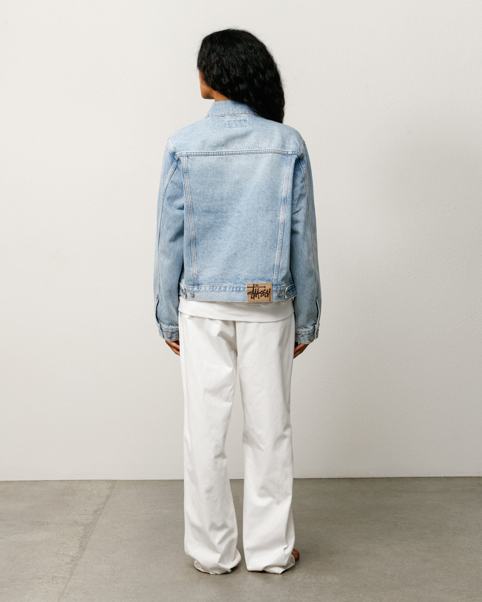 Denim Trucker Jacket - Light Wash Indigo | Outerwear | Stüssy Japan