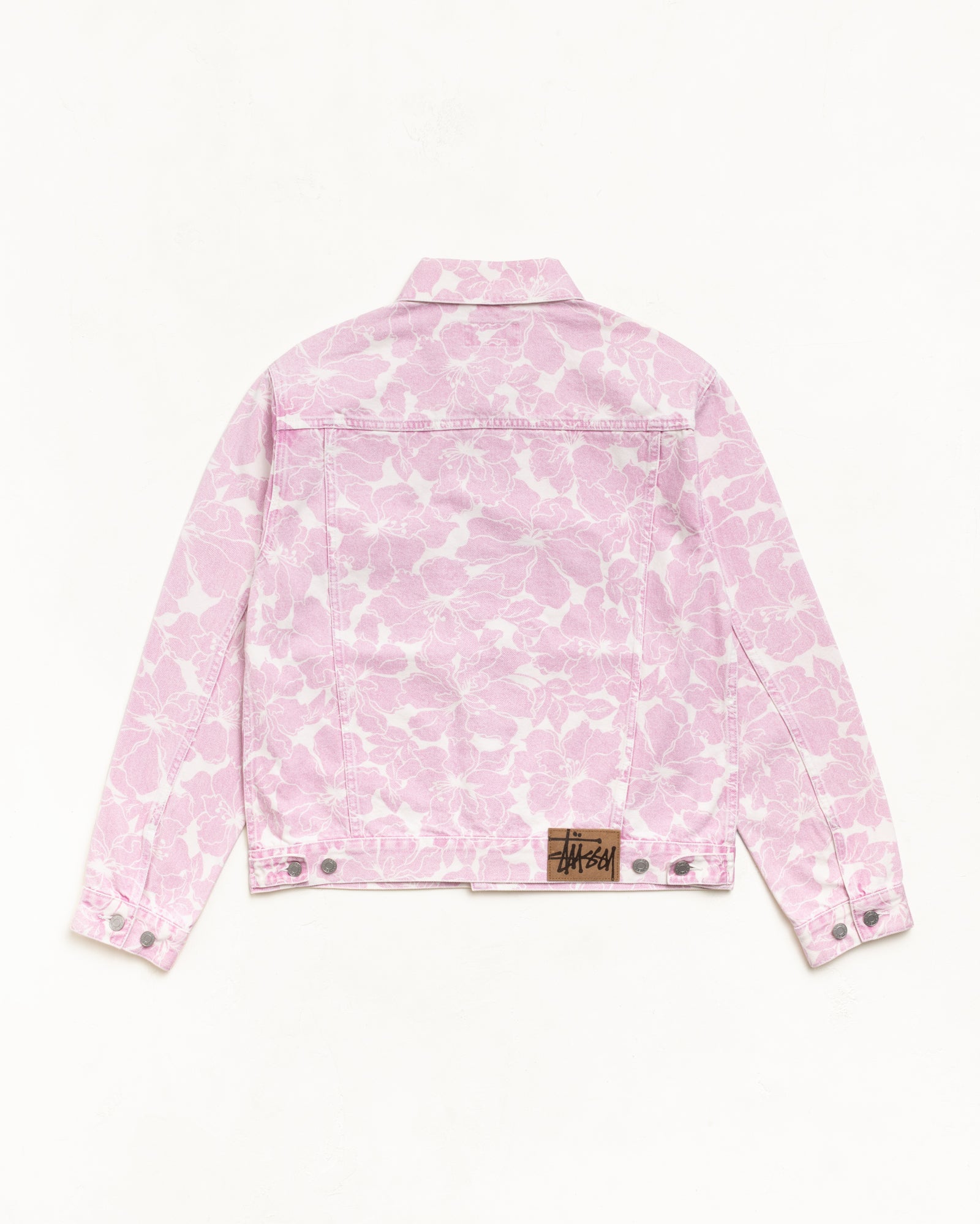 Denim Trucker Jacket – Pink Hawaiian | Outerwear | Stüssy Japan