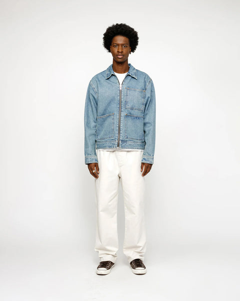 Stüssy Beach Pant Brushed Cotton Bone Pants | hero:hover:collection:new-arrivals,pants,all,bottoms