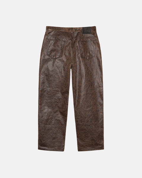Stüssy Big Ol' Jean Coated Cotton Dark Brown Pants