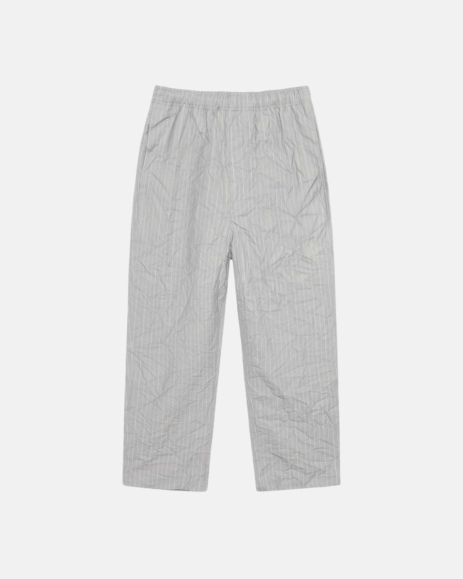 Stüssy Beach Pant Wrinkled Stripe Grey Pants