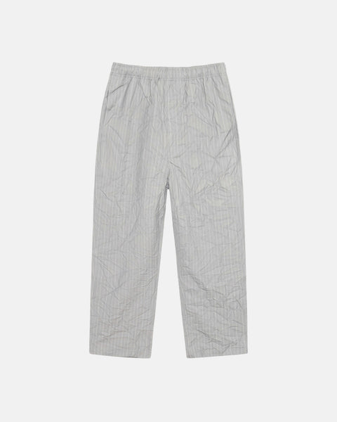 Stüssy Beach Pant Wrinkled Stripe Grey Pants