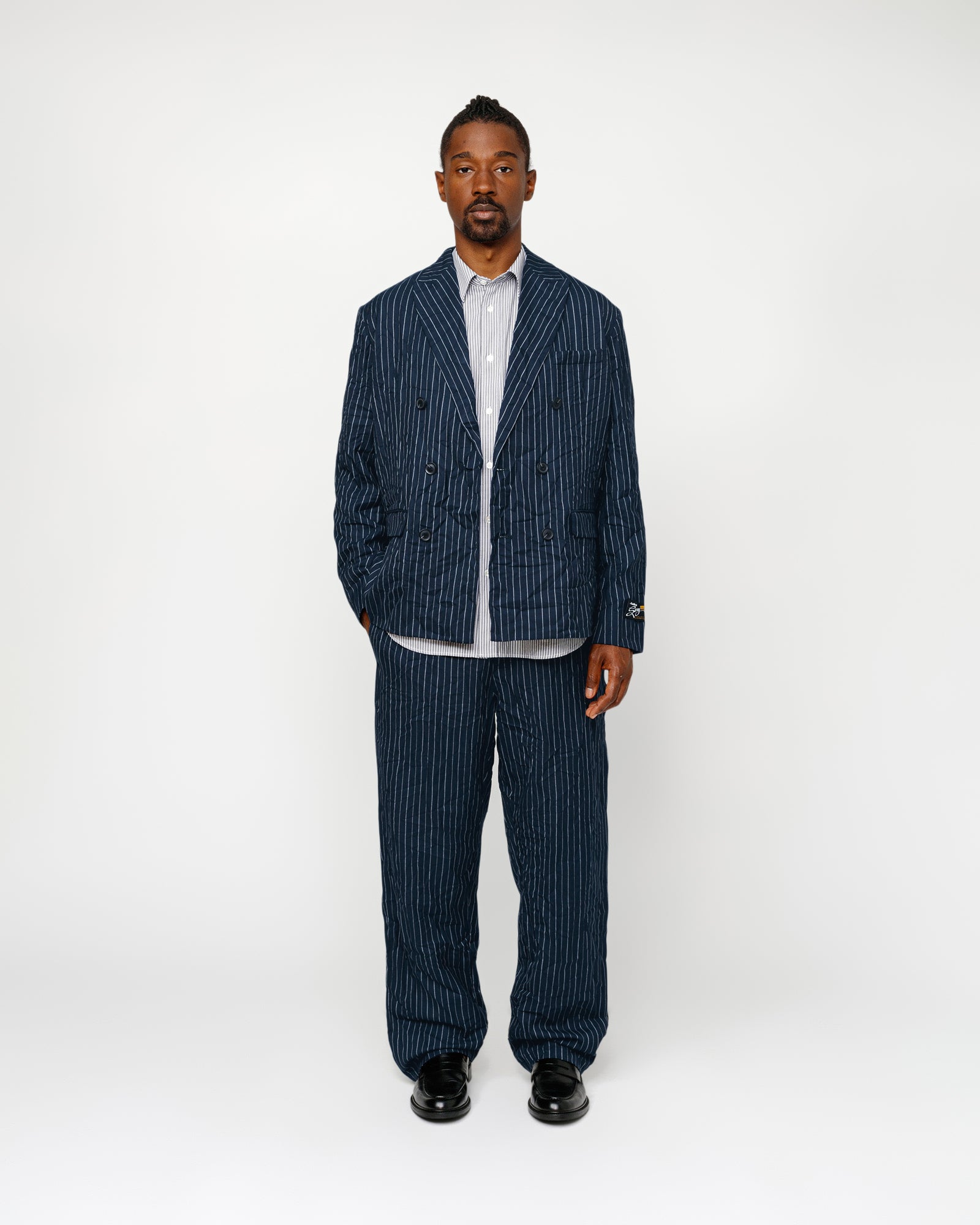 Beach Pant Wrinkled Stripe in navy – Stüssy Japan