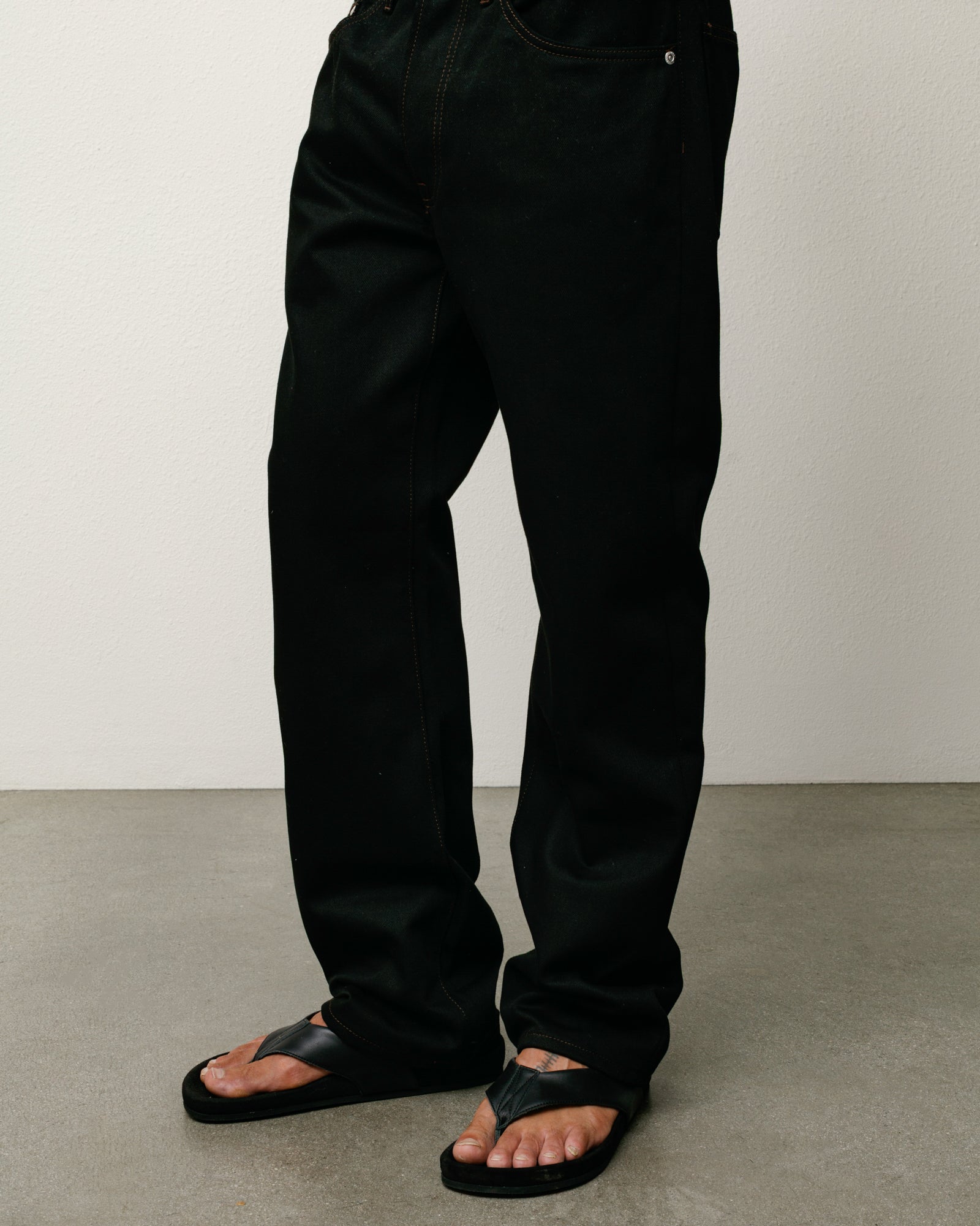 Slim Jean Denim - Raw Black Contrast Stitch | Denim | Stüssy Japan