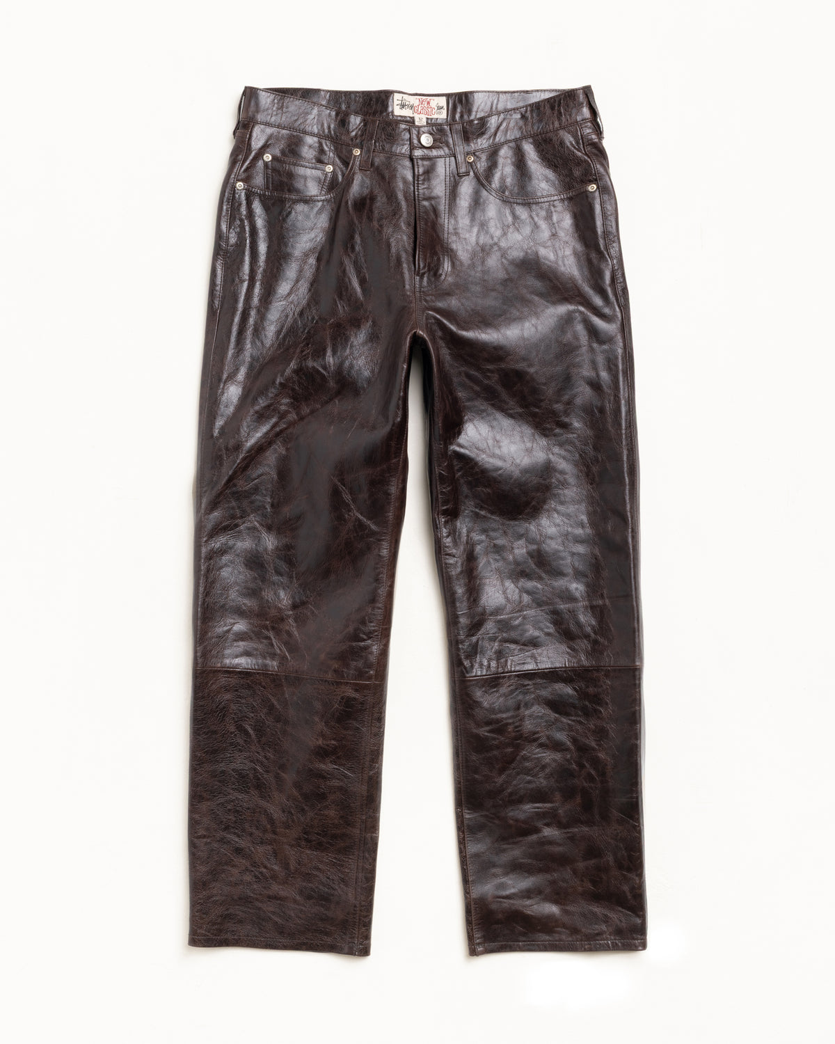 New Classic Pant Leather – Dark Brown | Pants | Stüssy Japan