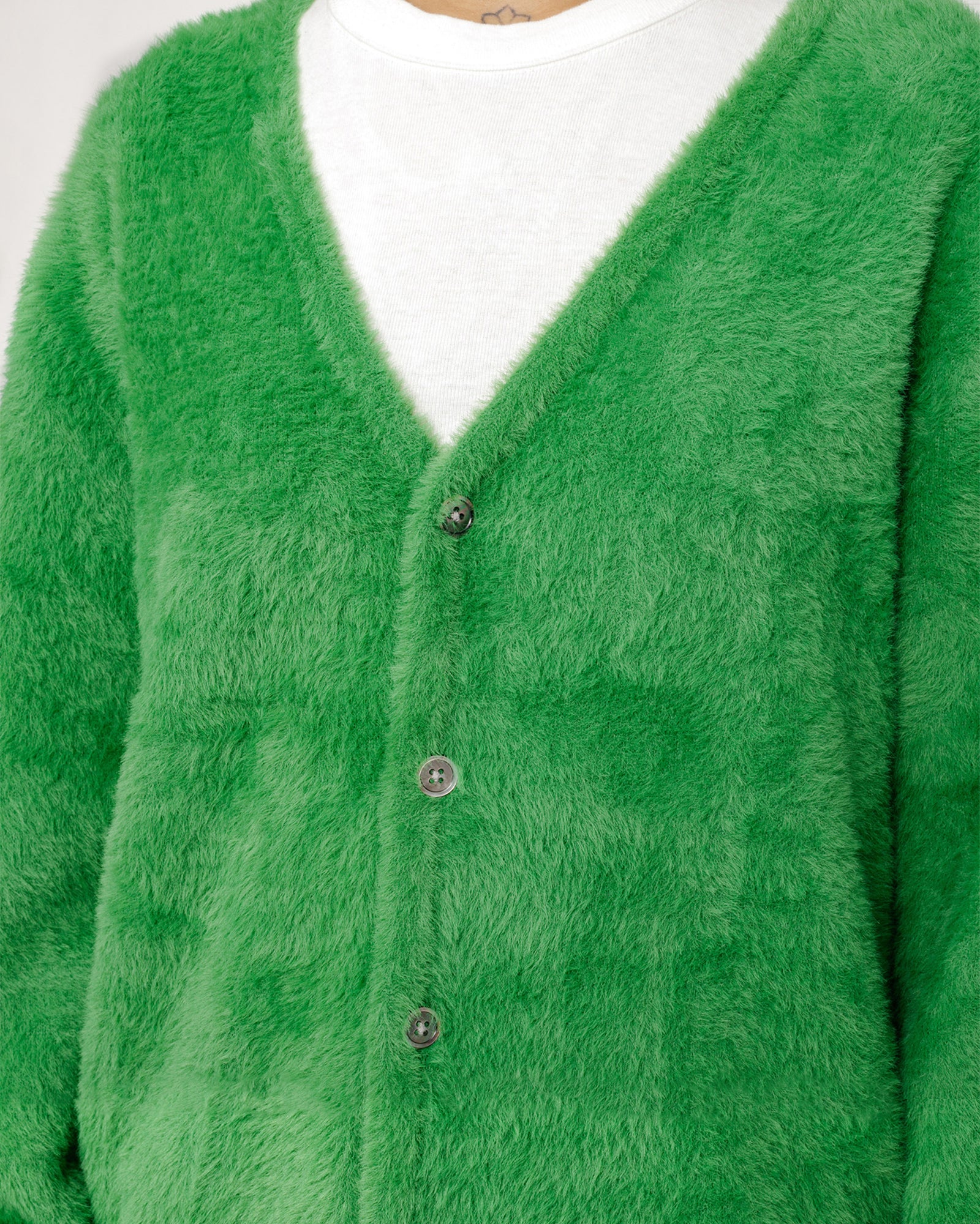 Shaggy Cardigan in green – Stüssy Japan