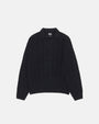 OPEN KNIT COLLARED SWEATER