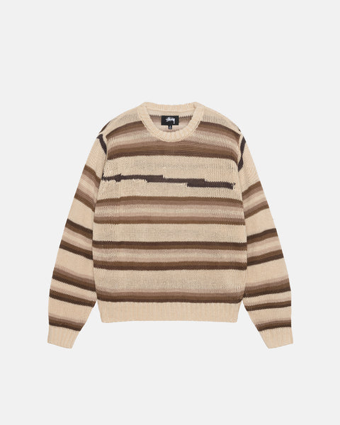 Stüssy Tonal Stripe Linen Sweater Natural Knits