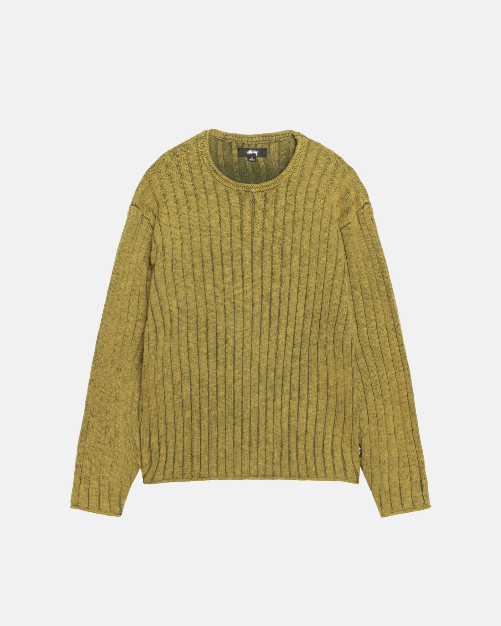 Cotton Slub Rib Crew in green – Stüssy Japan
