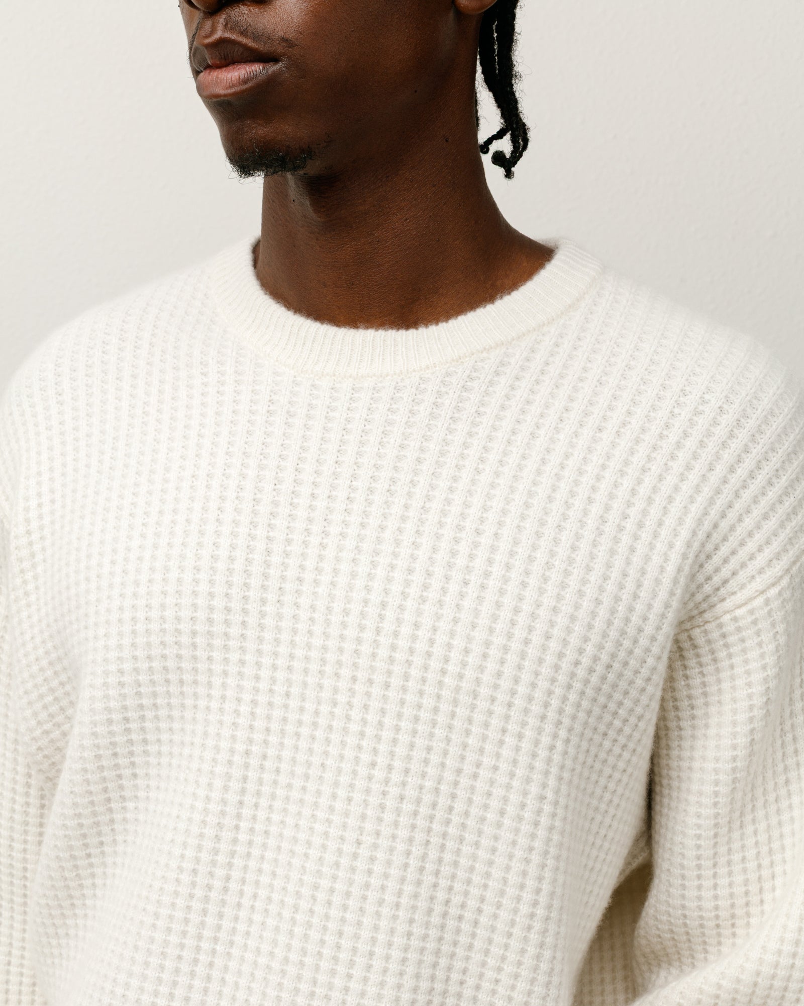 Waffle Cashmere Sweater – Ivory | Sweaters & Knits | Stüssy Japan