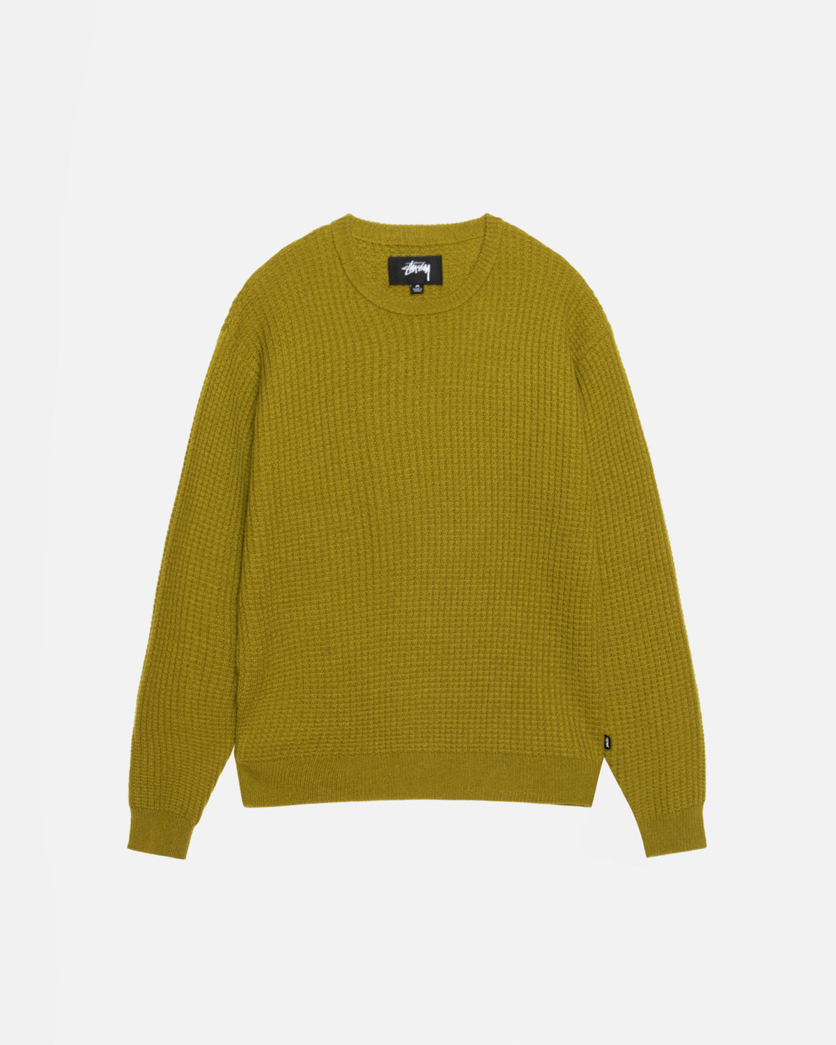 Waffle Knit Cashmere Crew in moss – Stüssy Japan
