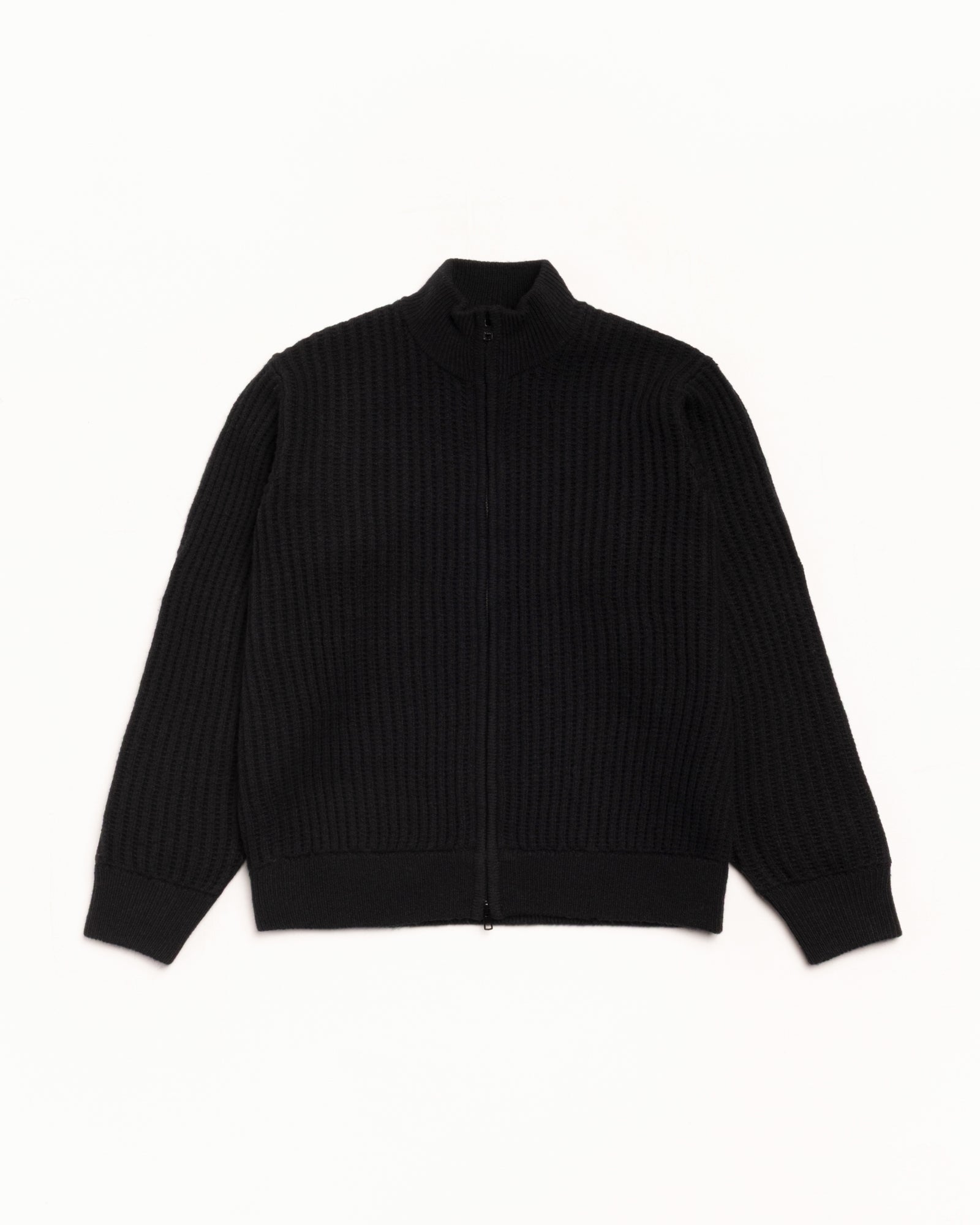 Lambs Wool Zip Sweater – Black | Tops & Knits | Stüssy Japan