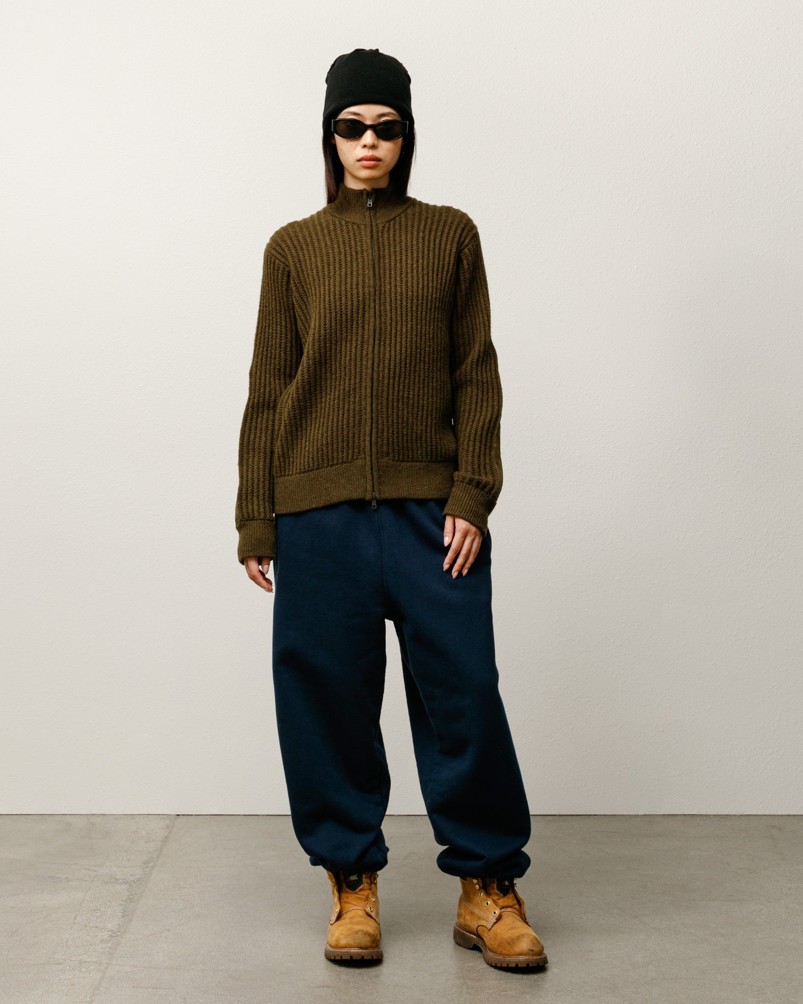 Lambs Wool Zip Sweater – Green | Tops & Knits | Stüssy Japan
