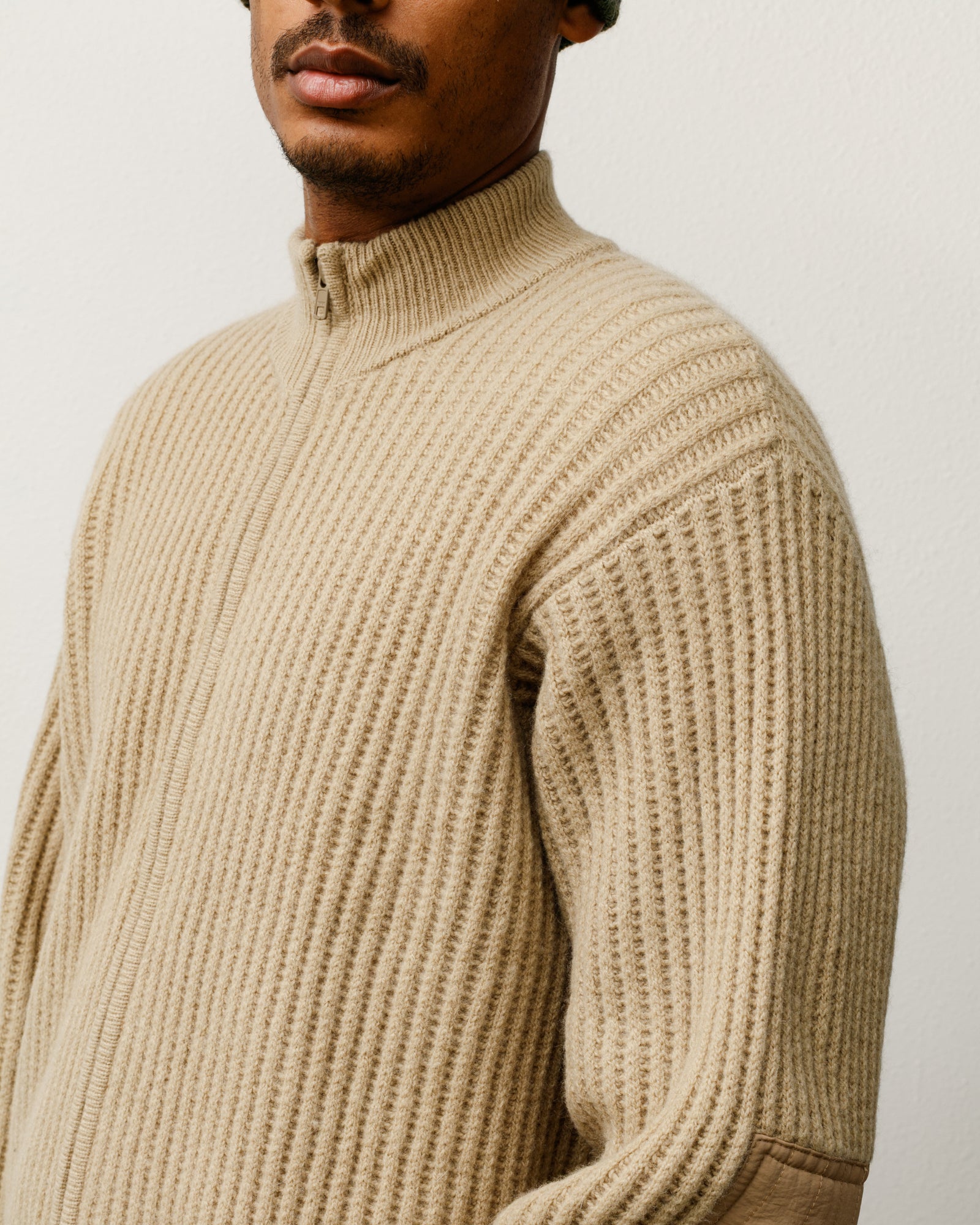 Lambs Wool Zip Sweater – Sand | Tops & Knits | Stüssy Japan