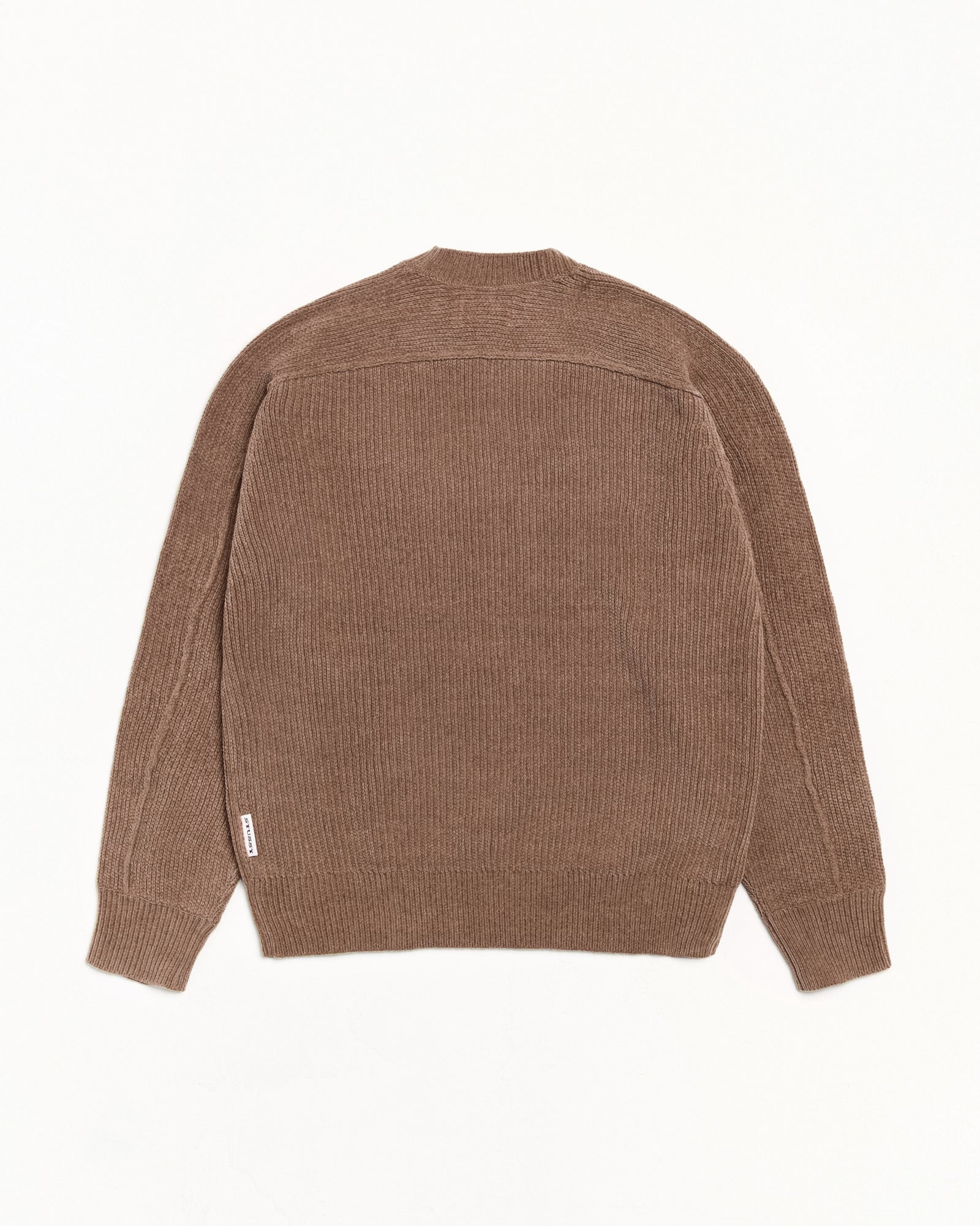 Exposed Seam Sweater Mens Long Sleeve In Brown