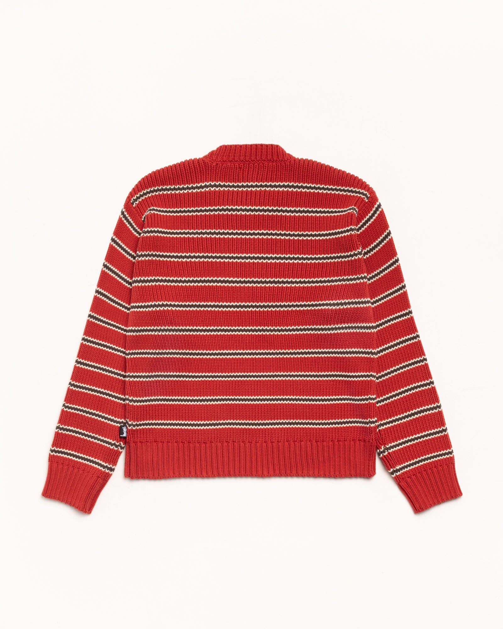 Chunky Cotton Stripe Sweater – Brick | Tops & Knits | Stüssy Japan