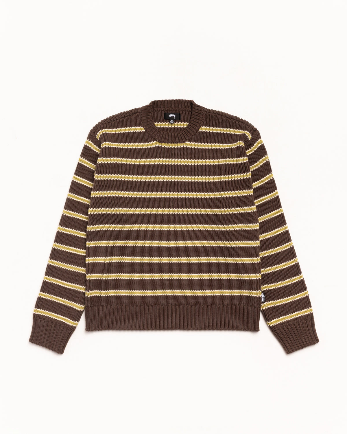 Chunky Cotton Stripe Sweater – Forest | Tops & Knits | Stüssy Japan