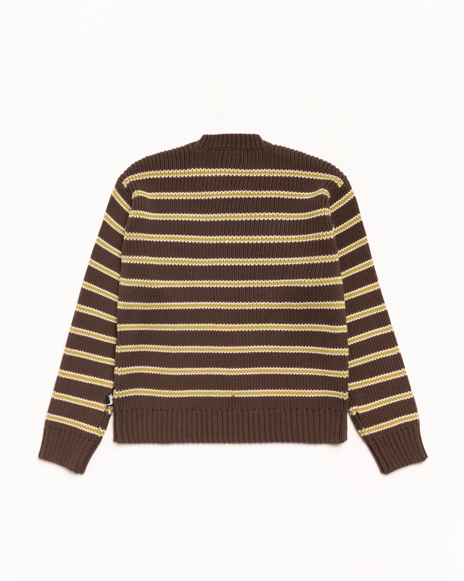 Chunky Cotton Stripe Sweater – Forest | Tops & Knits | Stüssy Japan