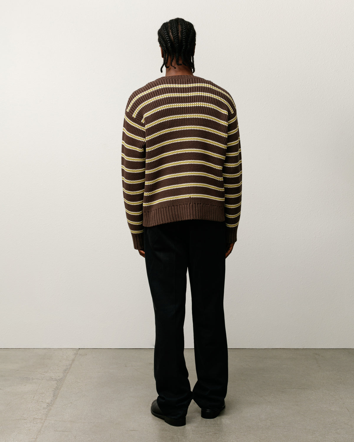 Chunky Cotton Stripe Sweater – Forest | Tops & Knits | Stüssy Japan