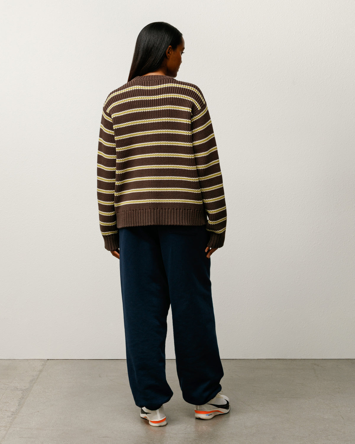 Chunky Cotton Stripe Sweater – Forest | Tops & Knits | Stüssy Japan