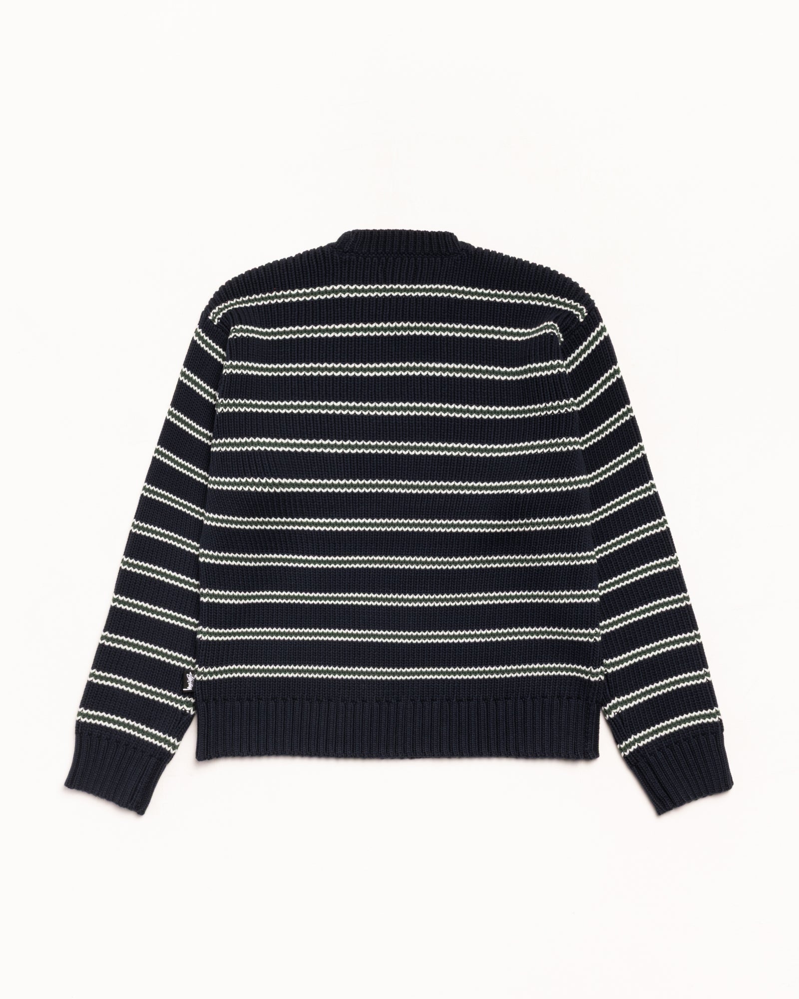 Chunky Cotton Stripe Sweater – Ocean | Tops & Knits | Stüssy Japan