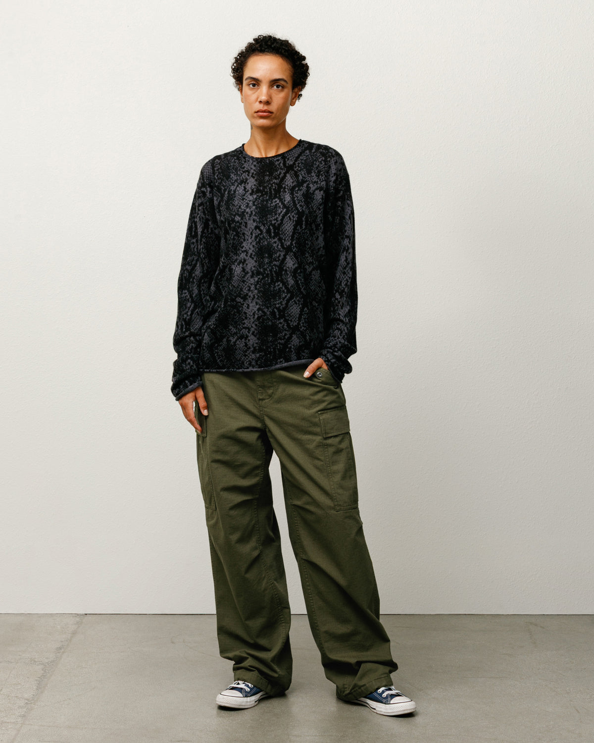 Python Fine Wool Sweater – Charcoal | Sweaters & Knits | Stüssy Japan