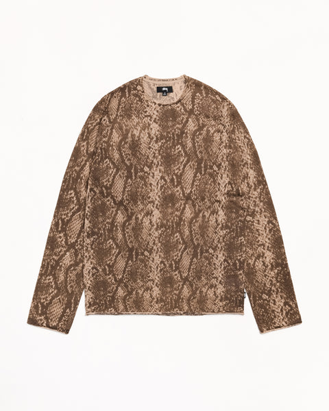 Python Sweater Mens Long Sleeve In Khaki
