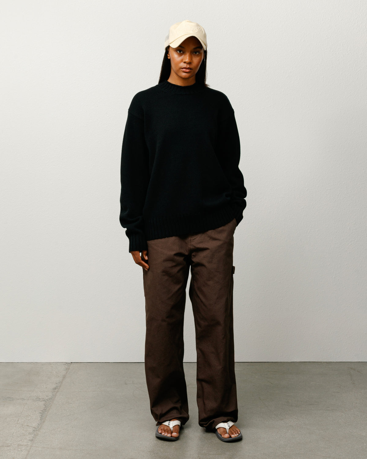 Surfman Merino Cotton Sweater – Black | Sweaters & Knits | Stüssy 