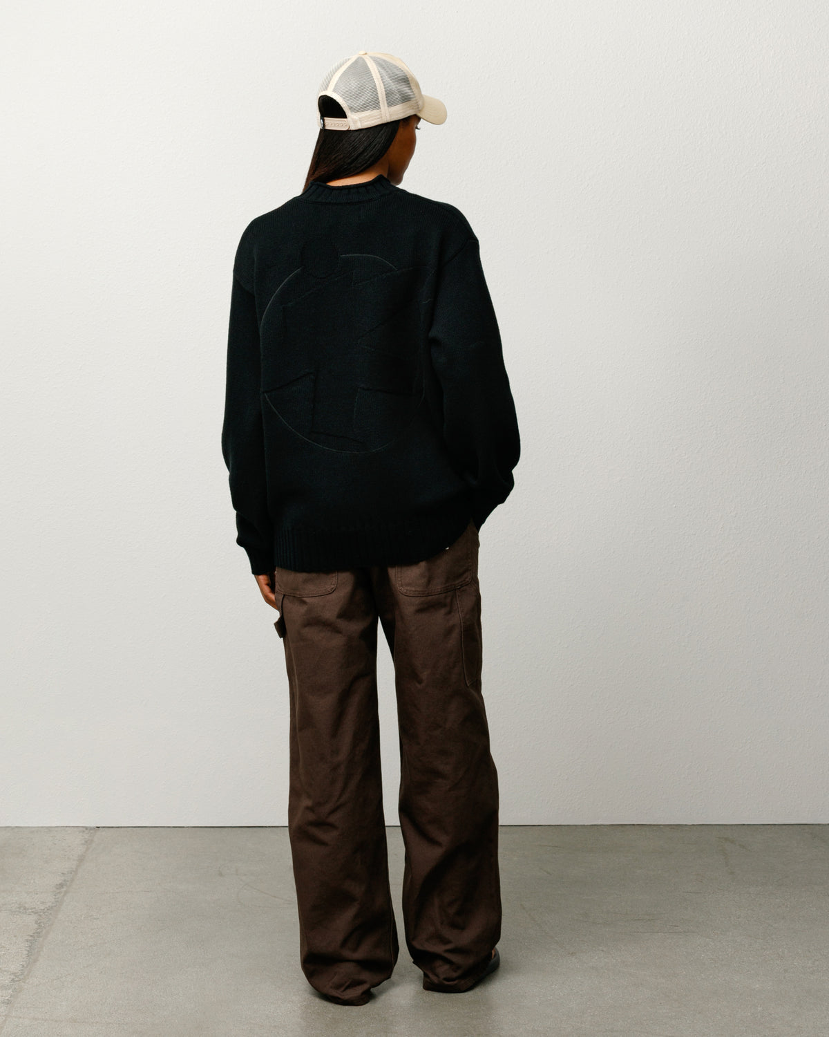 Surfman Merino Cotton Sweater – Black | Sweaters & Knits | Stüssy 